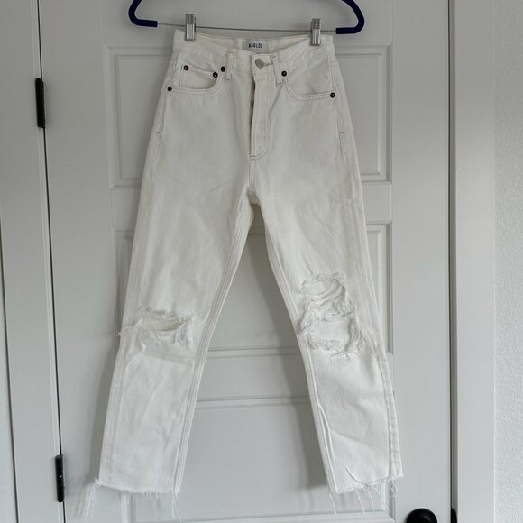 Agolde Riley High Rise Straight Crop | Veil - Picture 3 of 6